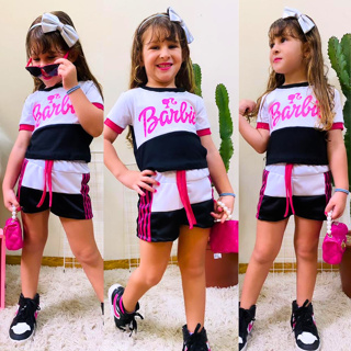 Conjunto Feminina Barbie Girl Kit Roupas De Luxo Juvenil Blogueirinha