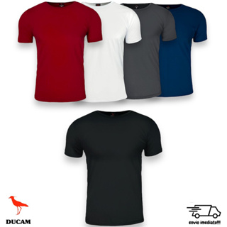 Kit 5 Camisetas Básicas Masculinas Lisas Algodão 100% Confortável Fio 30.1
