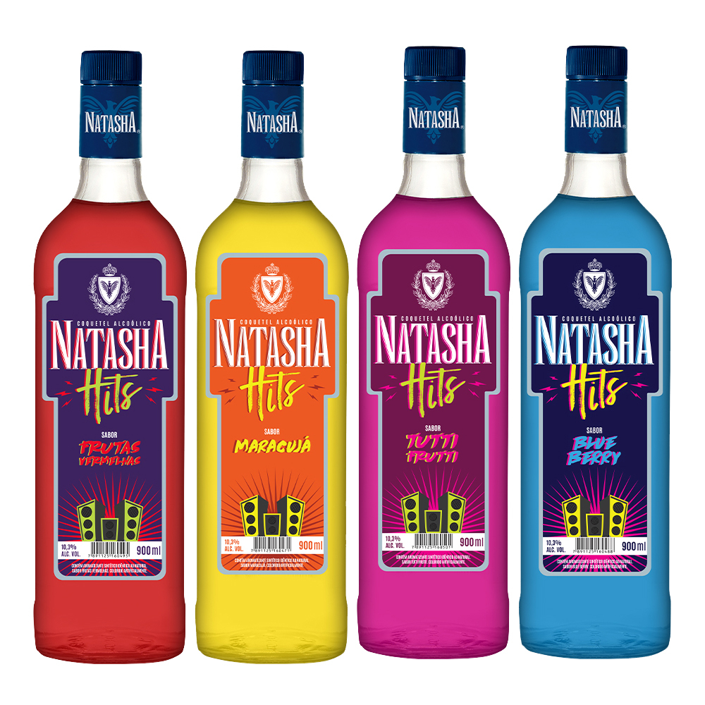 Vodka Natasha Hits 900ml Escolha o Sabor Shopee Brasil