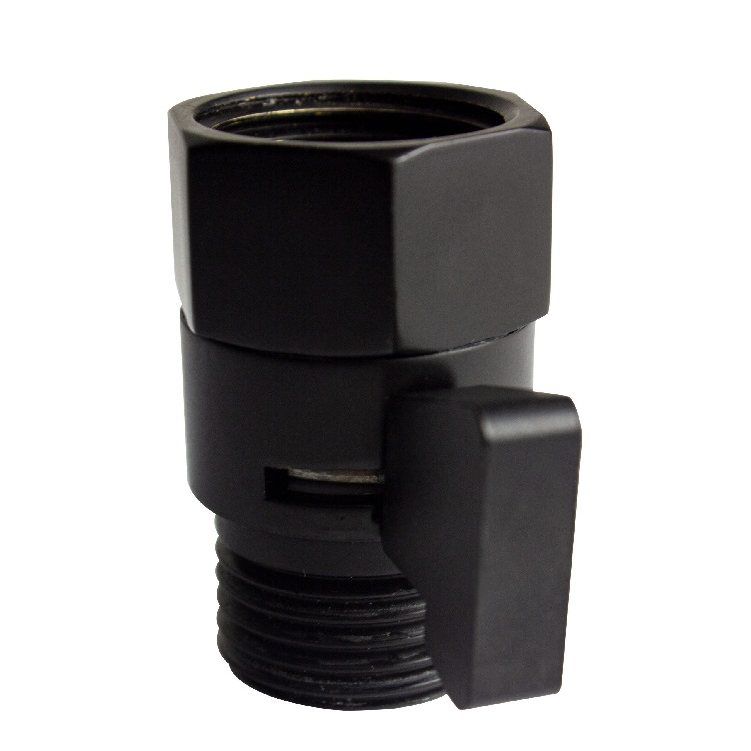 Registro Botão Abre e Fecha em Metal Preto Fosco P/ Ducha Manual Desviador Gatilho Duchinha