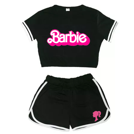 Conjunto Feminino Barbie Adulto, Shorts Feminino Estilo-Rai Nunca Usado  49442909