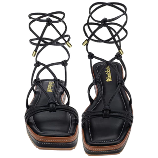 Sandalia Papete Birken Flatform Chinelo Rasteirinha Feminina Shekinah Amarração Tendência Conforto