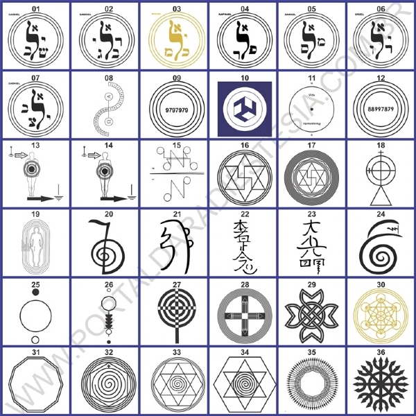 kit 20 gráficos pvc 17x17 cm, a sua escolha - radiestesia, Radiônica