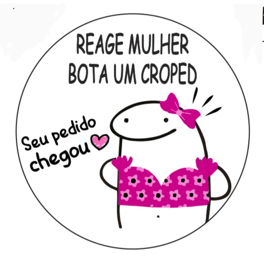 Etiquetas Adesivas Flork Meme Bento Seu Pedido Chegou Reage Mulher Bota Um Croped Shopee Brasil