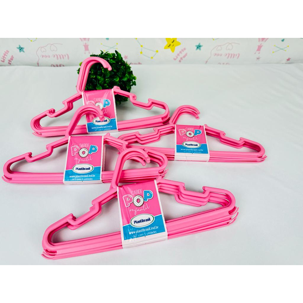 Jogo c/ 20 Cabides Infantil Reforçado Shopee Brasil