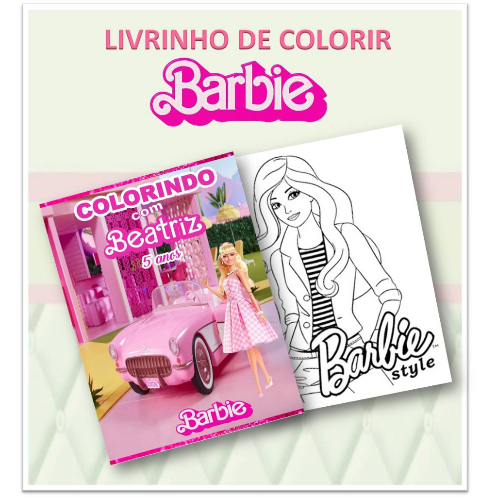 Kit Livrinho de Colorir Barbie