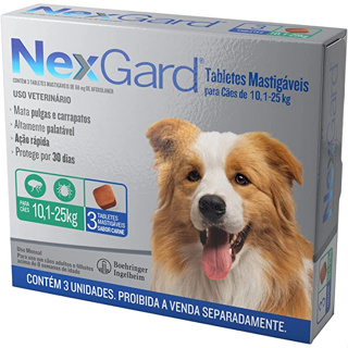 KIT 4 ANTI PULGAS E CARRAPATOS PARA CAES 10 A 25 KG