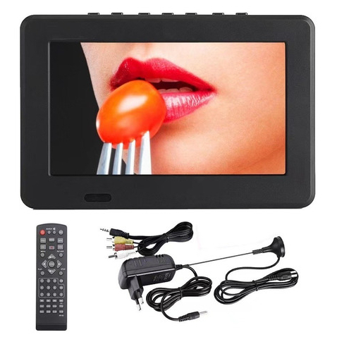 Mini TV Digital Monitor Portátil 7 Polegadas LED HD USB