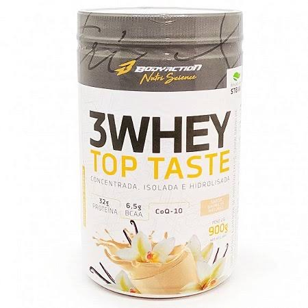 Whey Protein 3w Top Taste 900 gramas bodyaction
