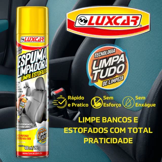 Espuma Limpadora Limpa Estofados Luxcar 400ml Espuma de uso Geral Limpeza a Seco em Oferta na Shopee