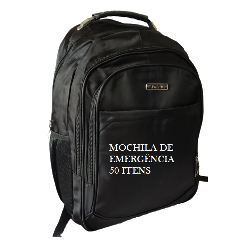 Mochila de Emergência/Sobrevivência JW com 50 itens - Família 2