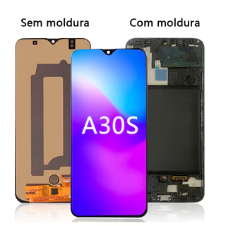 Tela Frontal Display Compatível Para Galaxy A30s A307 Amoled Lcd Original Incell&Oled Sem Aro E Com Aro