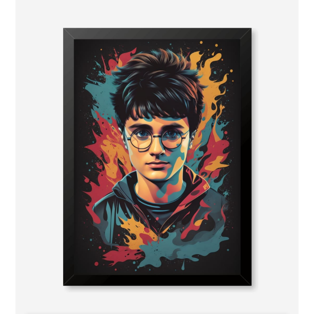 Quadro Harry Potter Vertical com Moldura em madeira | Shopee Brasil