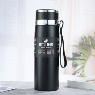 Garrafa Térmica Termômetro Parede Dupla Aço Inoxidável 800ml Com Infusor De Água Café Parede Dupla Com Alça