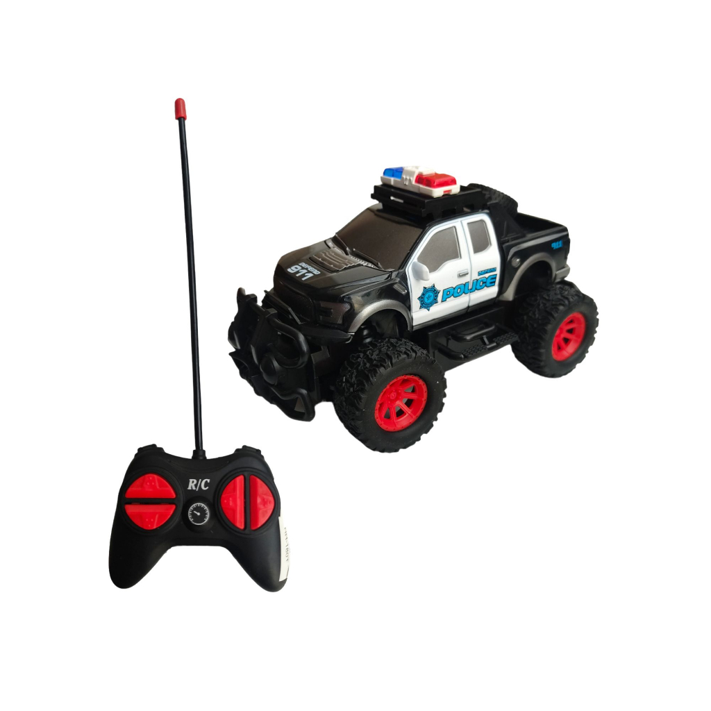 Kids R/c Rádio Controle Polícia Escala 1:12 Brinquedo Carro De Corrida  Velocidade Real Som Sirene