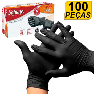 Caixa De Luva Preta Culinário Churrascaria Cozinha Padaria Viniflex De Vinil Kit Com 100 Unidades em Oferta na Shopee