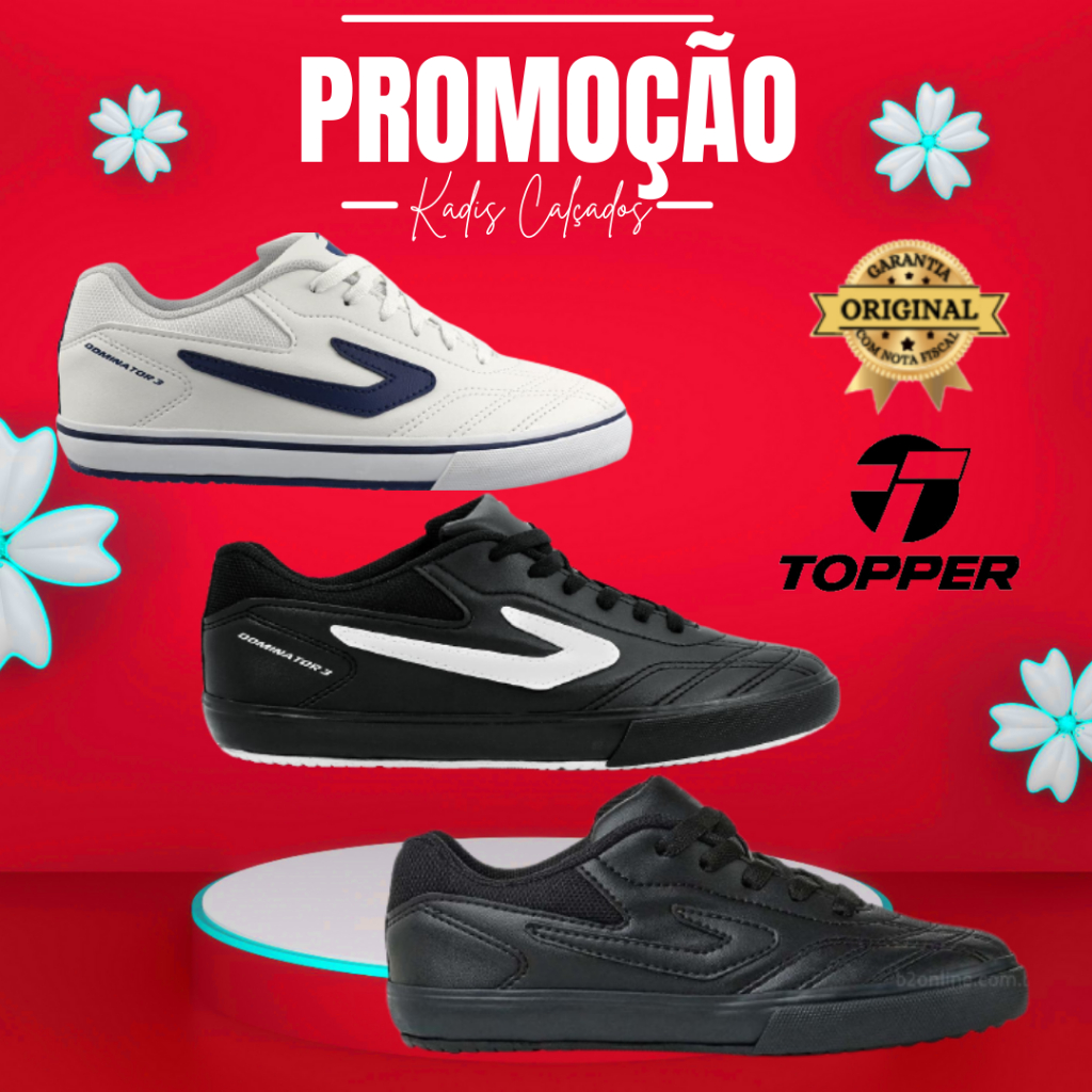 Tênis topper dominator sales 3 futsal masculino