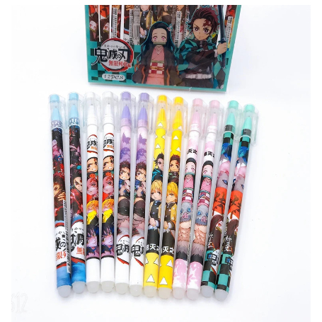 1 Unidade de Caneta Anime Demon Slayer Kimetsu no yaiba 0.5 mm de Tinta ...