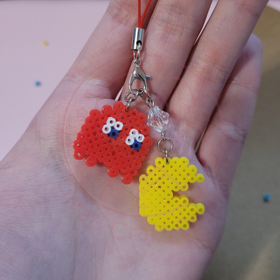 Pac Man Logo Beads Pacman And Ghosts Perler Beads Handmade Mercari - Main Image