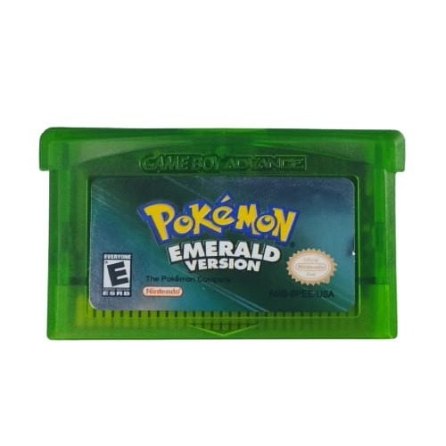 Cartucho Pokémon Emerald Fita Salvando + Capinha Jogo para Game Boy Advance Gba Nds Fat e Lite