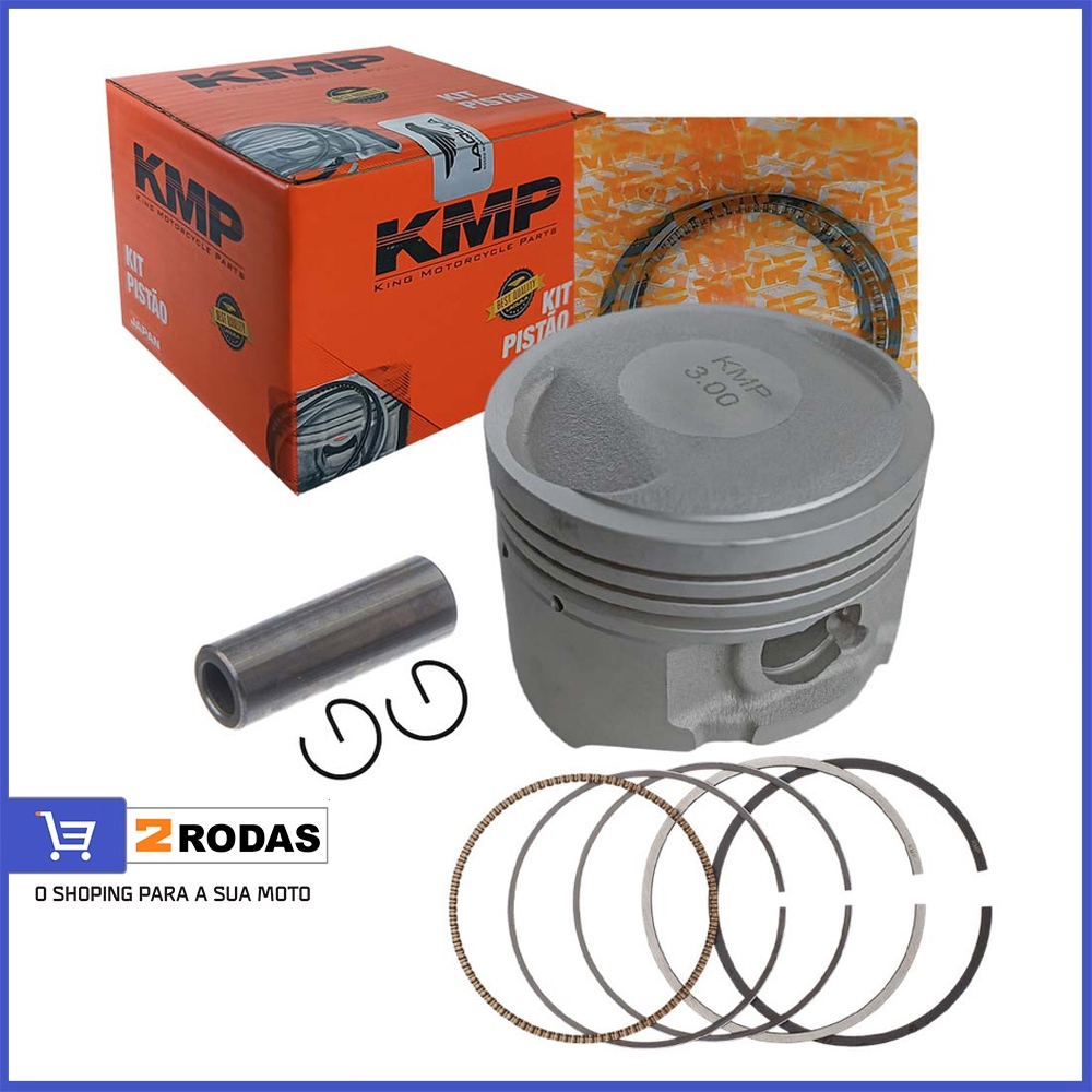 Kit Pistão C/ Aneis Cg Titan125 92/99 Today 3mm KMP | Shopee Brasil