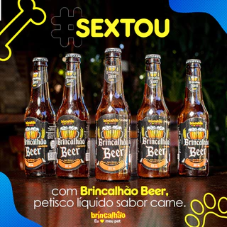Brincalhão Beer para Cães Sabor Carne 335ml
