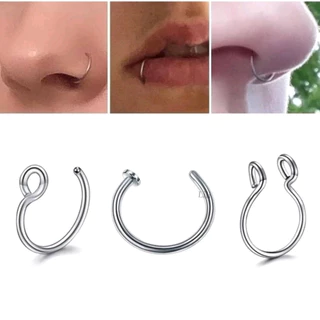 Kit 3 Piering de Nariz Speto Aço inox unissex