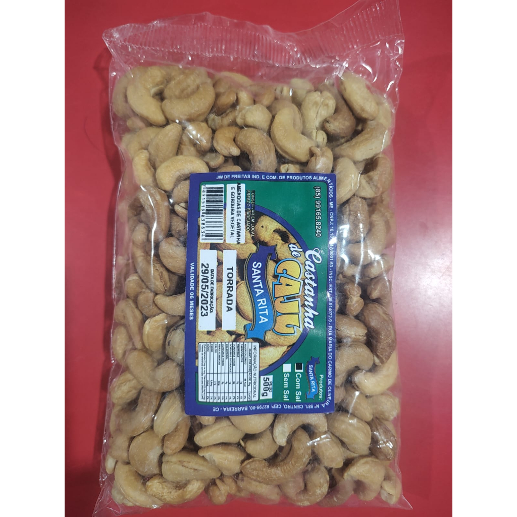 Castanha de Caju Salgada - 500g | Shopee Brasil