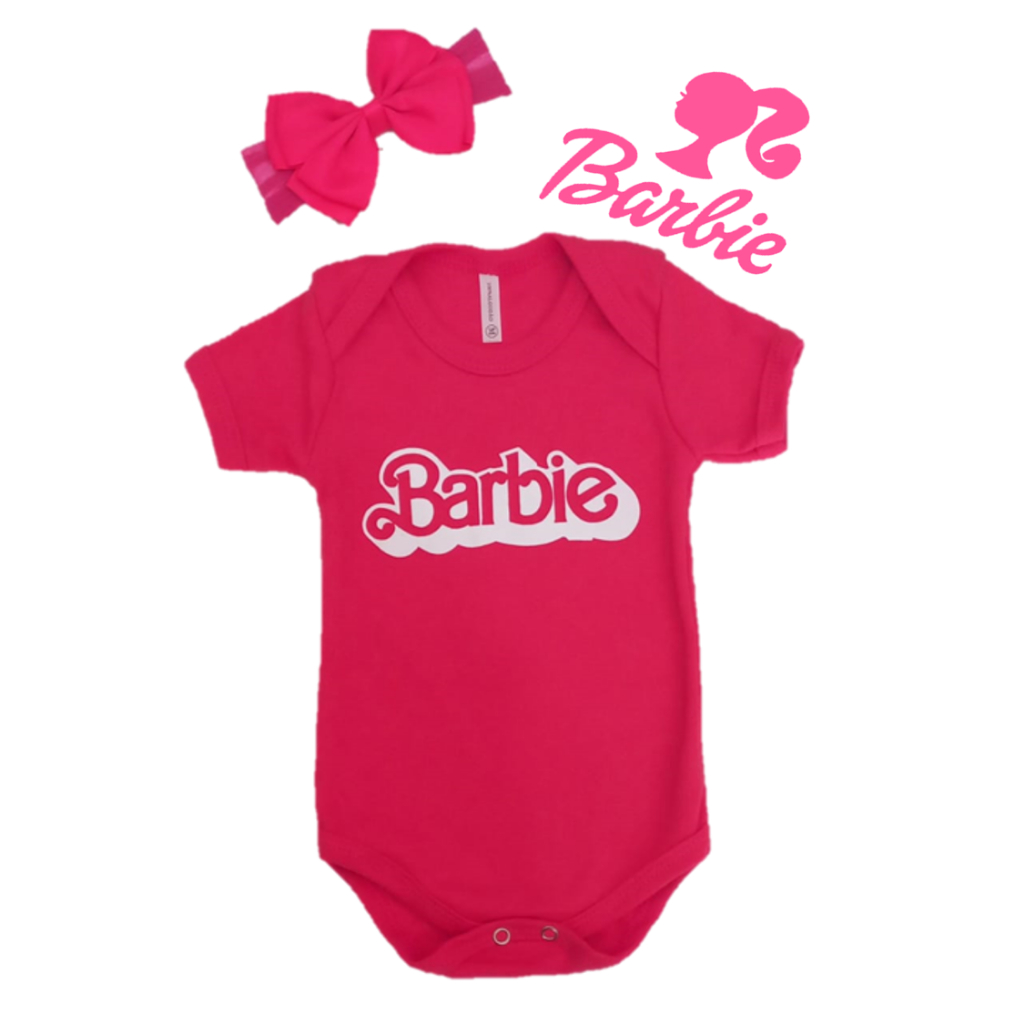 Romper Barbie Lantejoula Body Salopete Fantasia Vestido Saia Jardineira  Roupa Infantil Bebê Pink Rosa