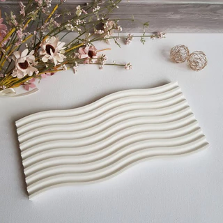 Bandeja Prato Decorativo WAVE Aesthetics Minimalista Sala Quarto Banheiro Casa