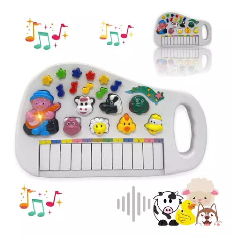 Piano Teclado Infantil Som de Animais Musical de Fazendinha