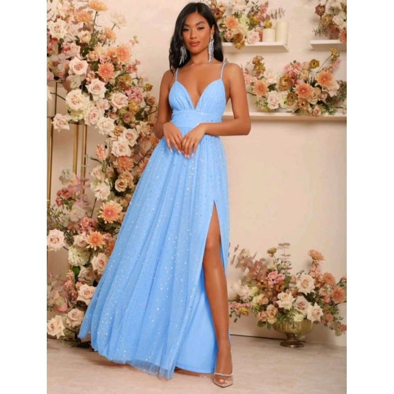 Elegante vestido de noite feminino, Vestido de formatura, Luxo