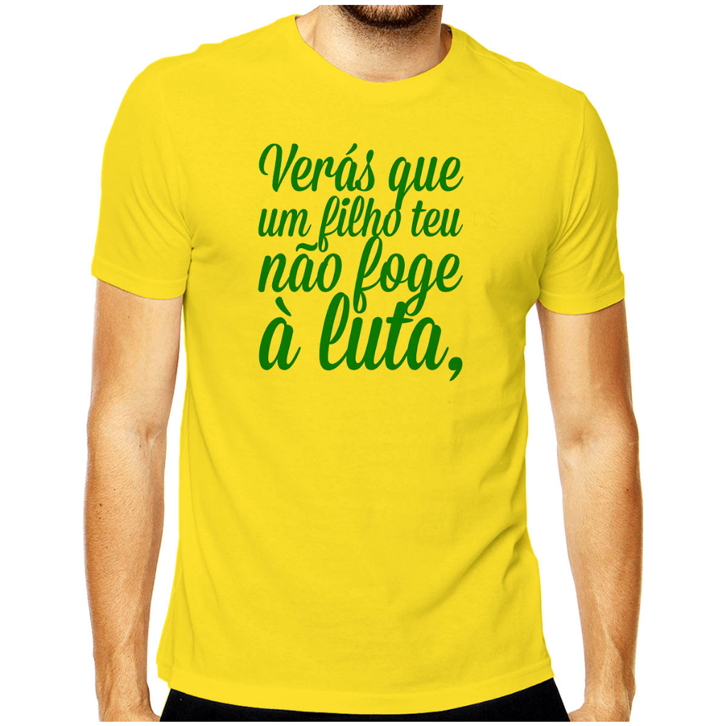 Camiseta Hino Do Brasil Veras Que o Filho Seu Não Foge a Luta - 7 de ...