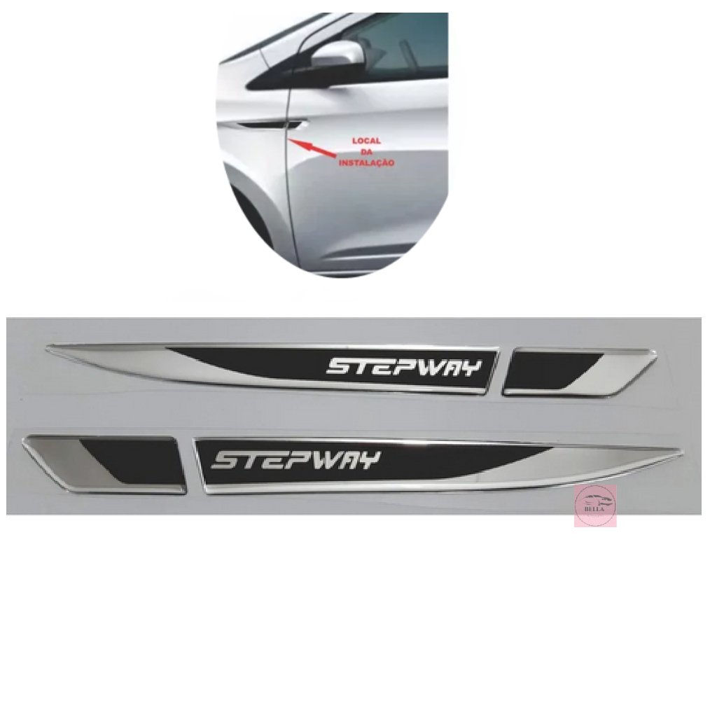 Par De Aplique Lateral Stepway Emblema Resinado | Shopee Brasil