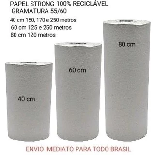 ROLO BOBINA 150 metros PAPEL JORNAL RECICLADO MANILHA STRONG
