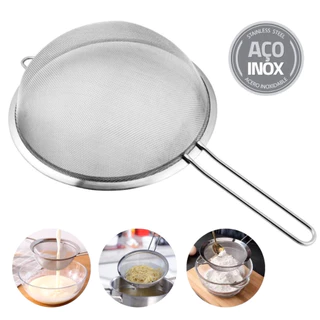 Peneira De Aço Inox Utensílios De Promoção 1 Unidade 5 Tamanhos Para Casa Cozinha Clink