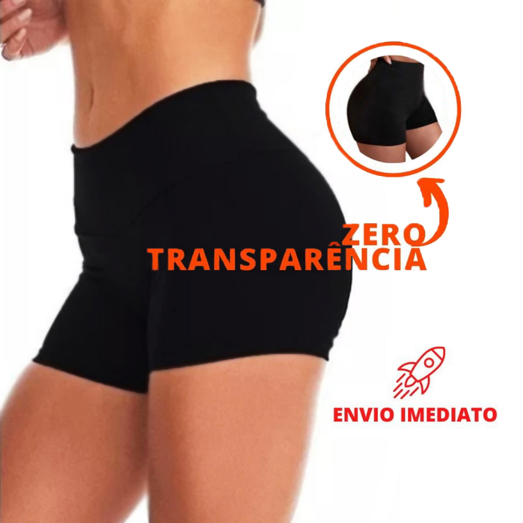 shorts curto tecido suplex