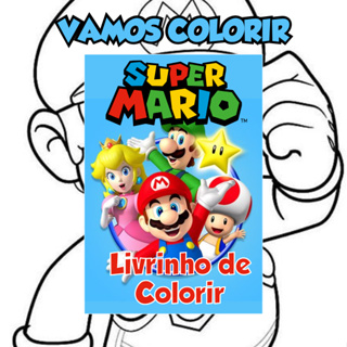 Kit 50 Desenhos Para Colorir super Mario Bros Envio Imediato