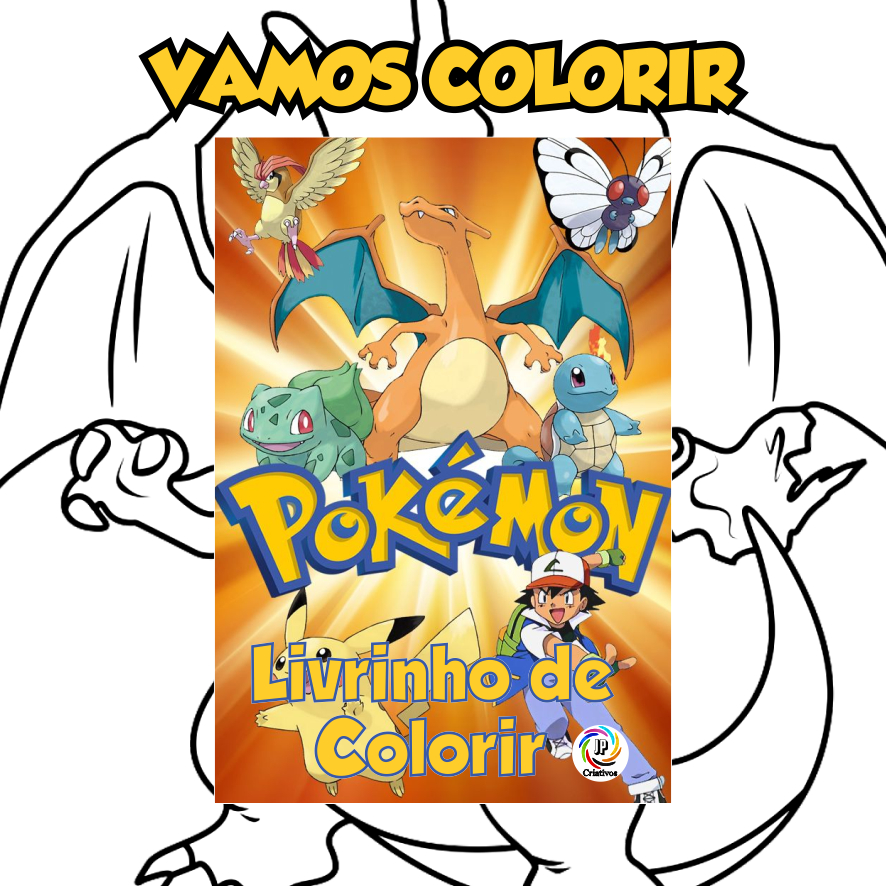 Pôster Pokémon Gigante para colorir