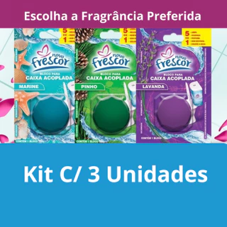 3UN Tablete p/ caixa acoplada 45g Novo Frescor