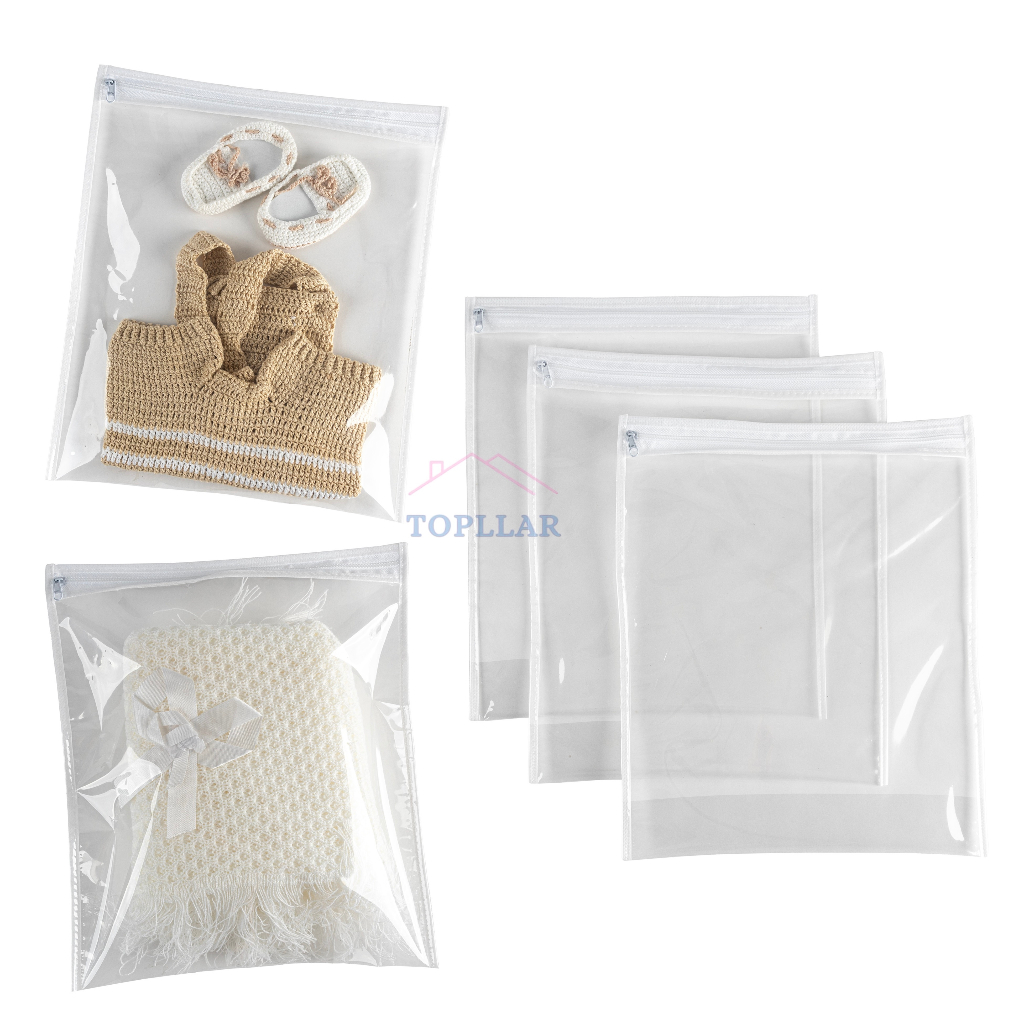 Kit 5 Saquinhos Maternidade Multiuso Organizador Necessaire Com Zíper