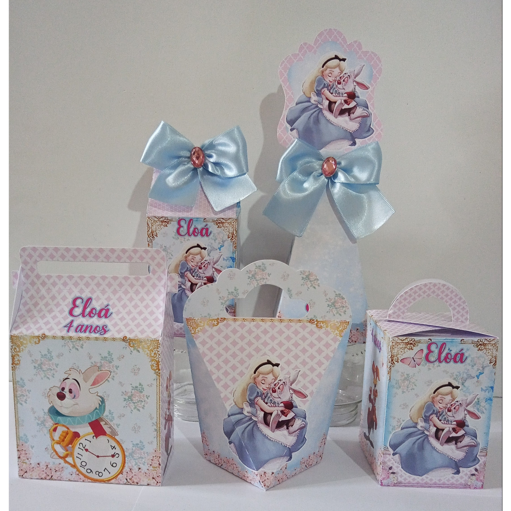 kit 25 Lembrancinhas Personalizadas Alice no Pais das Maravilhas ...