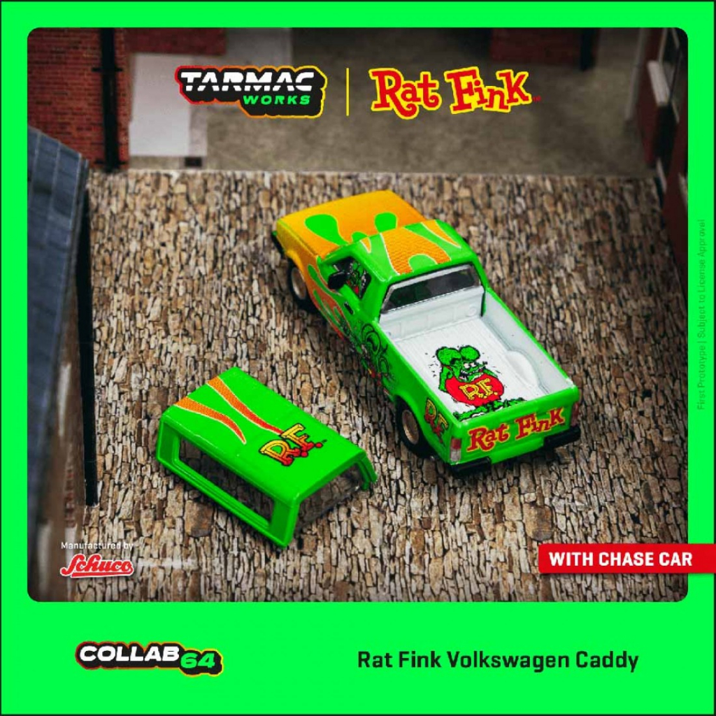 Tarmac Works T64S-013-RF1 1/64 VOLKSWAGEN VW CADDY RAT FINK Com