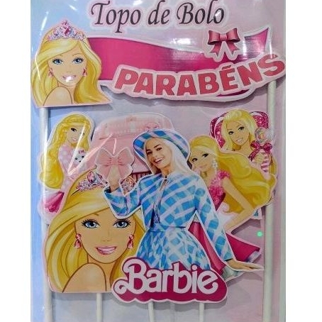 Papel De Arroz Para Bolo De Aniversário Barbie - Mod 8