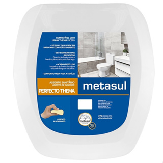 Assento Sanitário Almofadado Quadrado / Retangular 6lpf 4 Cores Tampa Vaso Privada Incepa Onix SantaMarina Mondealli Agnes-T