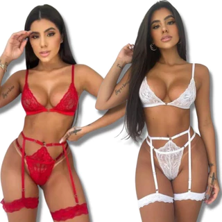 Kit 02 Conjunto Sexy Lingerie Fantasias Sexy Erótica Gladiadora