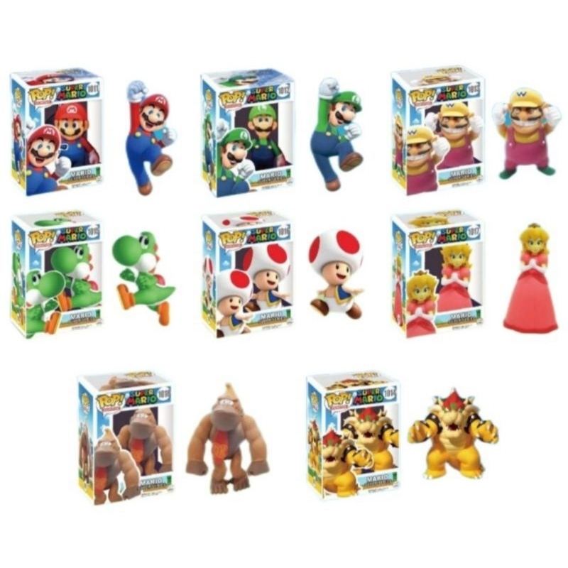 Pack com 6 Bonecos: (Mario, Luigi, Toad, Yoshi, Dk e Peach): Super Mario  Bros - EV - Toyshow Tudo de Marvel DC Netflix Geek Funko Pop Colecionáveis