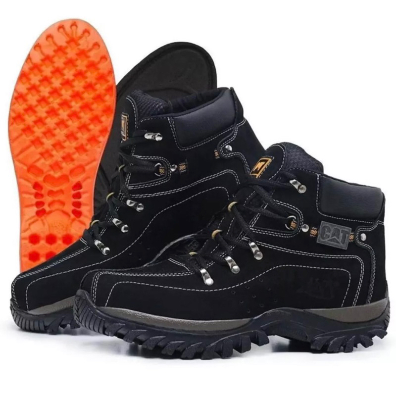 Kit Bota Botina Masculina Caterpillar Legitimo Impermeável Cinto