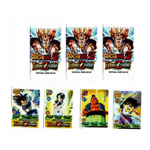Dragon Ball Z Cards 200 Cartas Dragon Ball Z = 50 Pcts Goku Vegeta