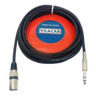 Cabo Xlr Macho P10 Stereo Plug Conector Canon 10m Balanceado